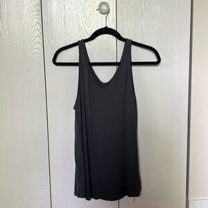 Dark gray lounge tank top